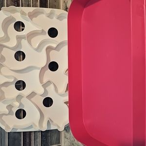 VINTAGE 1992 TUPPERWARE MOLD ANIMAL WIGGLERS SET - GELATIN COOKIE CUTTERS SET